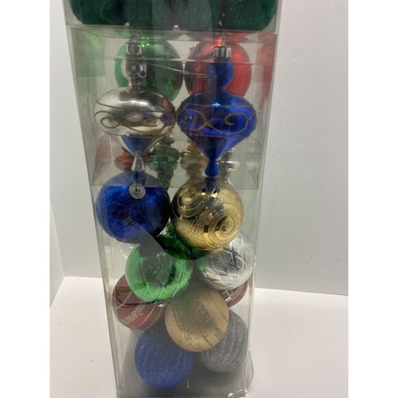 Holiday Home 60 Count Shatterproof Ornaments In Acetate Gift Box Multi Color - Picture 5 of 6
